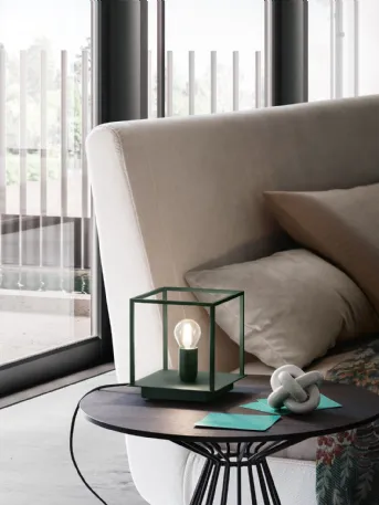 Lampada da terra Hygge con base in metallo e paralume in tessuto di Le Comfort