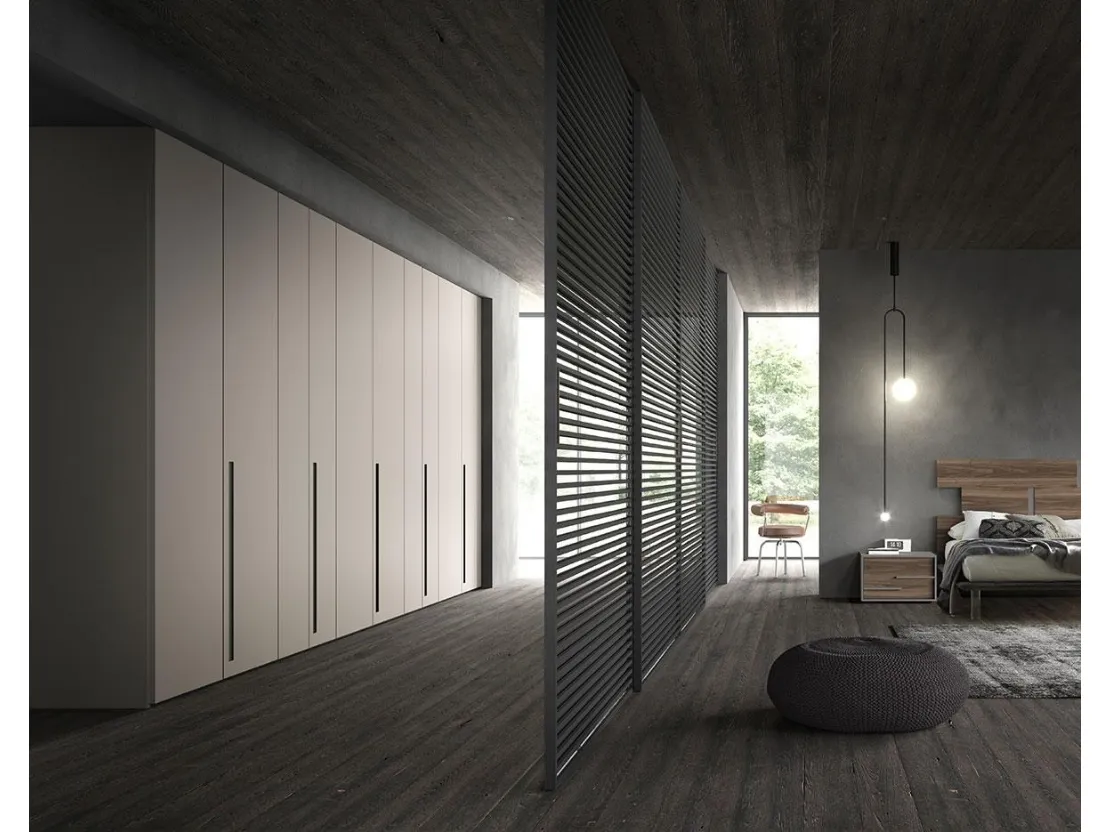 Armadio con ante battenti Dream Easy Comp 348 in laccato opaco di Mobilgam