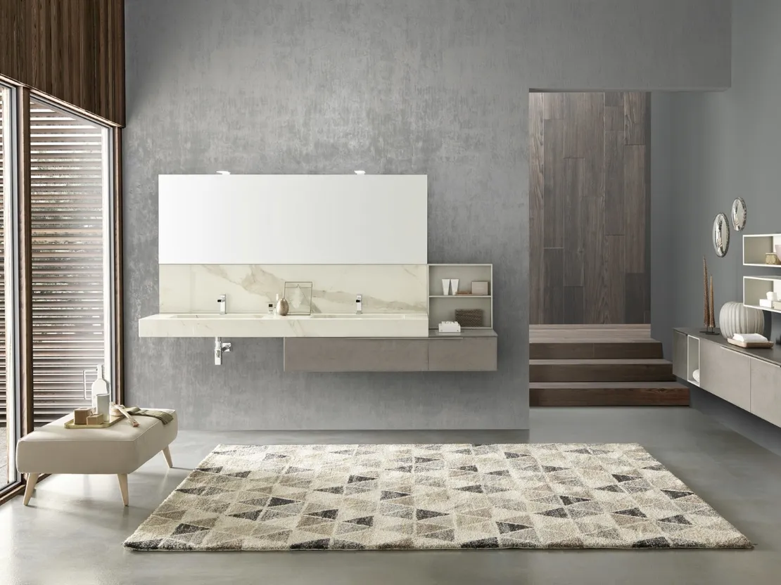 Mobile da Bagno sospeso M1 System C101 in ecomalta di Baxar