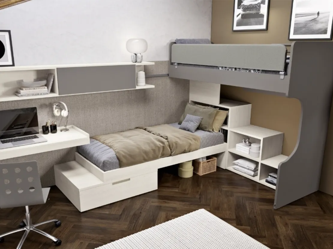 Cameretta 139 con letto scorrevole di Ferrimobili