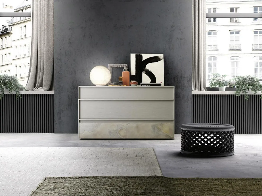 Comò Frame in frassino laccato di Mobilgam