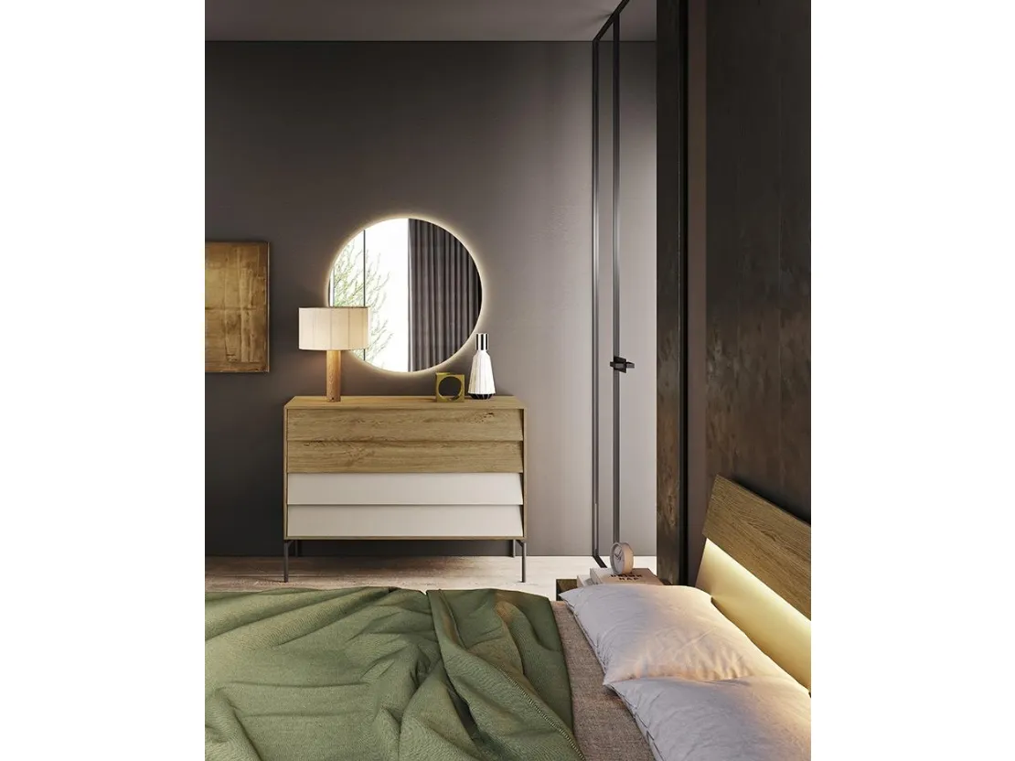 Comò Vela in legno e laccato di Mobilgam