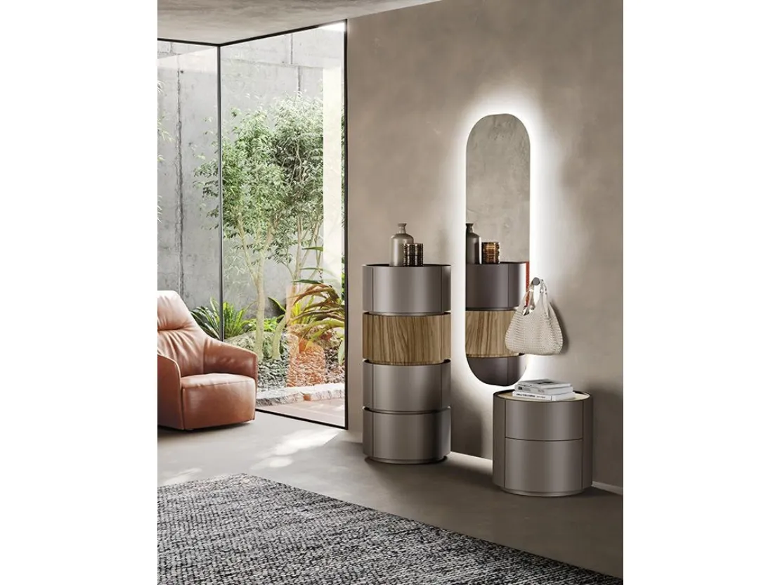 Cassettiera Tolo in laccato e legno di Mobilgam