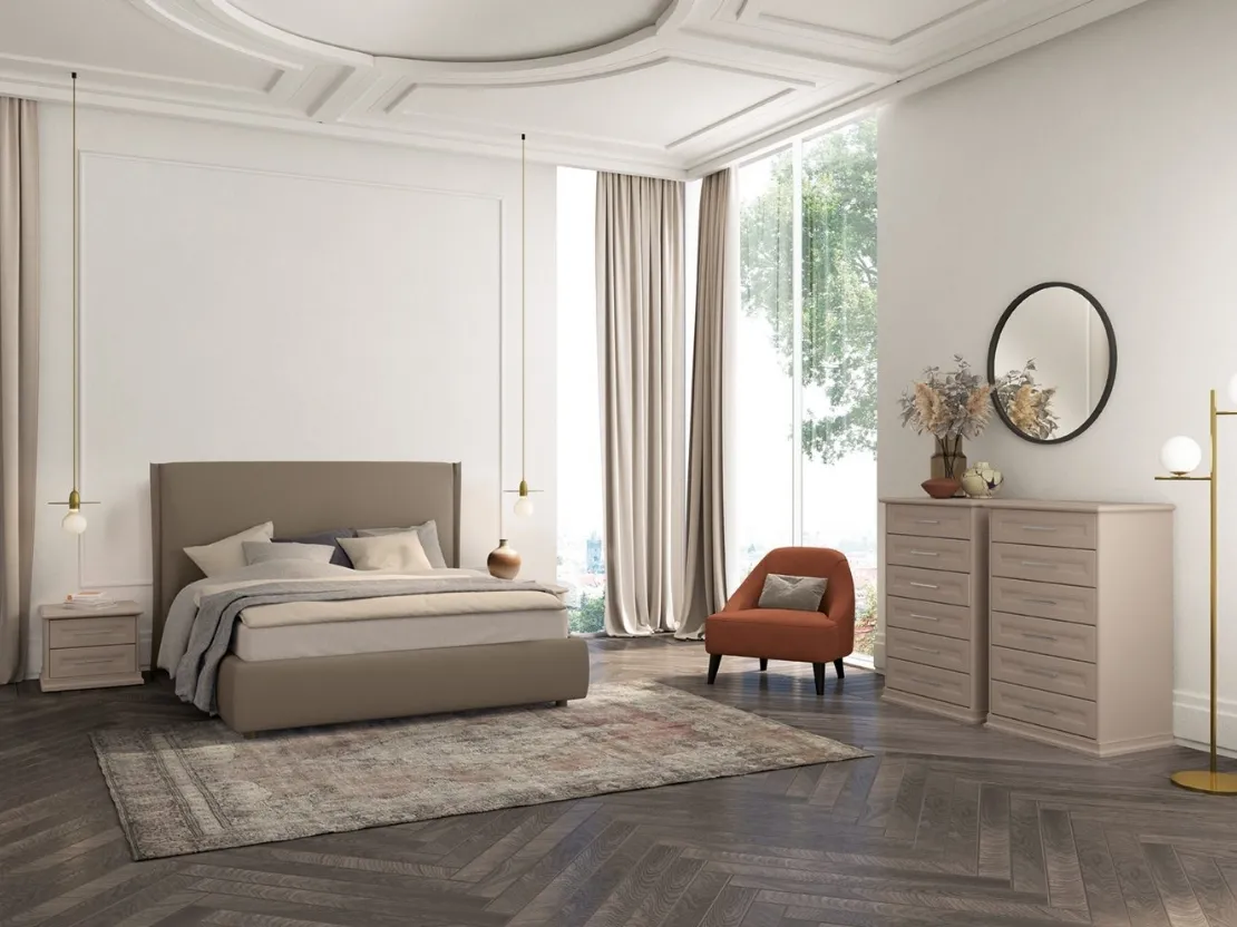 Letto in tessuto imbottito Arcadia Norma di Colombini Casa