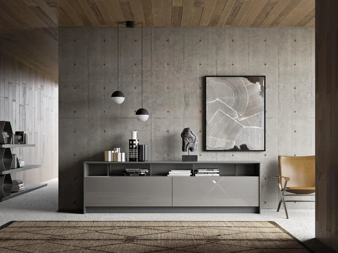 Madia Horizon Athea 976 in laccato lucido di Mobilgam