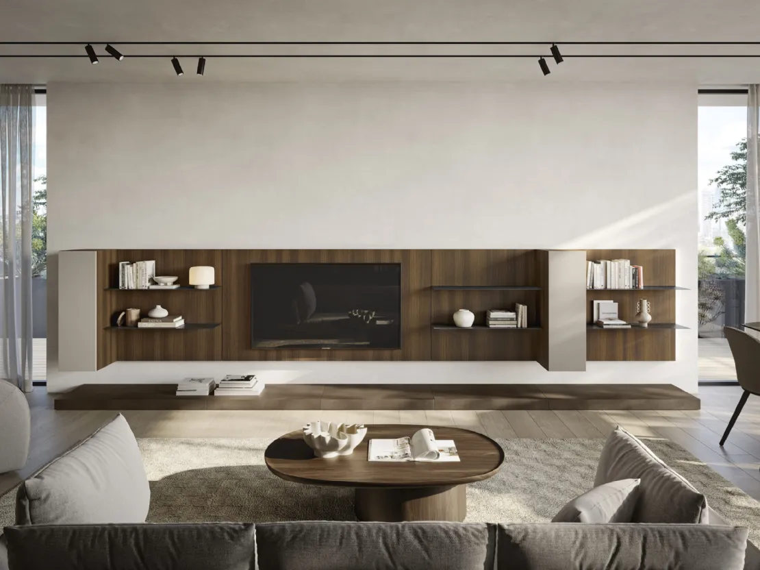 Parete Attrezzata Night & Day L02NS di Colombini Casa