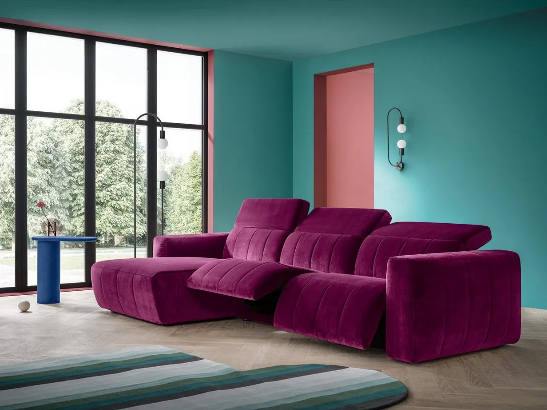 Divano relax con penisola Kensington di Felis