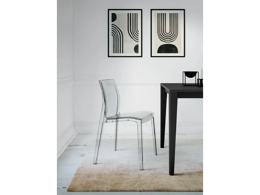 Sedia Light in policarbonato trasparente di Arredo3