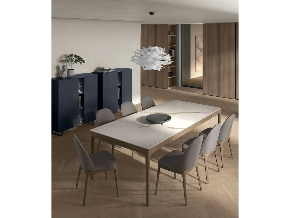 Tavolo Savoy in gres e legno di Tomasella