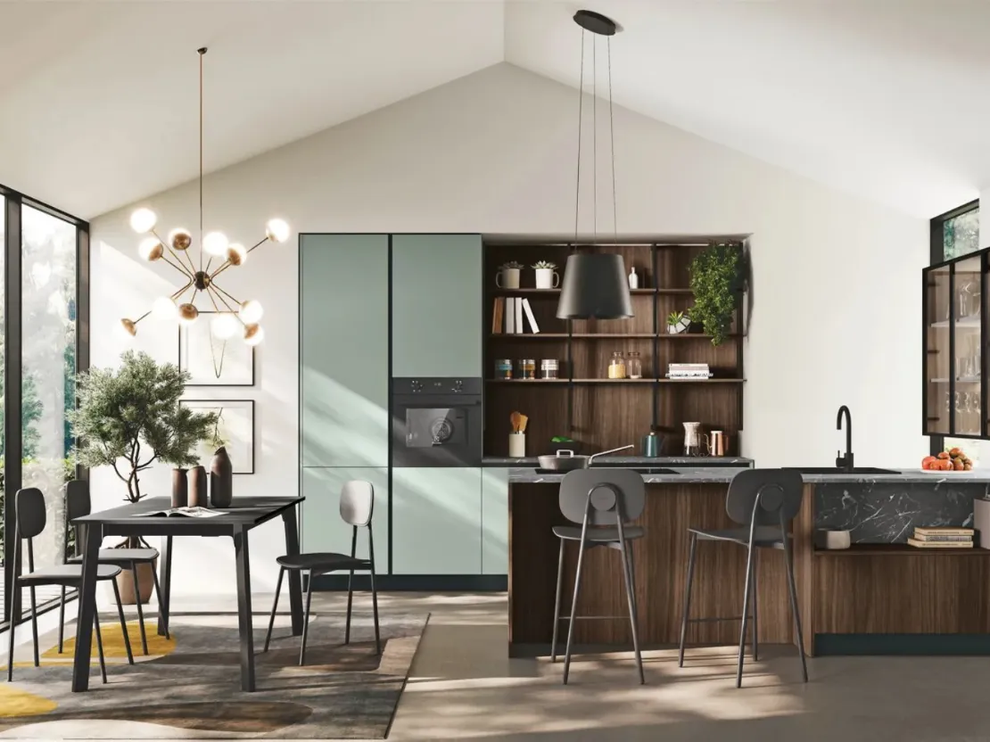 Cucina Moderna con penisola Art-Kaya 04 di Stosa