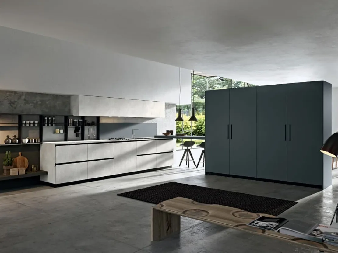 Cucina Moderna Emporio Time con penisola di Dibiesse