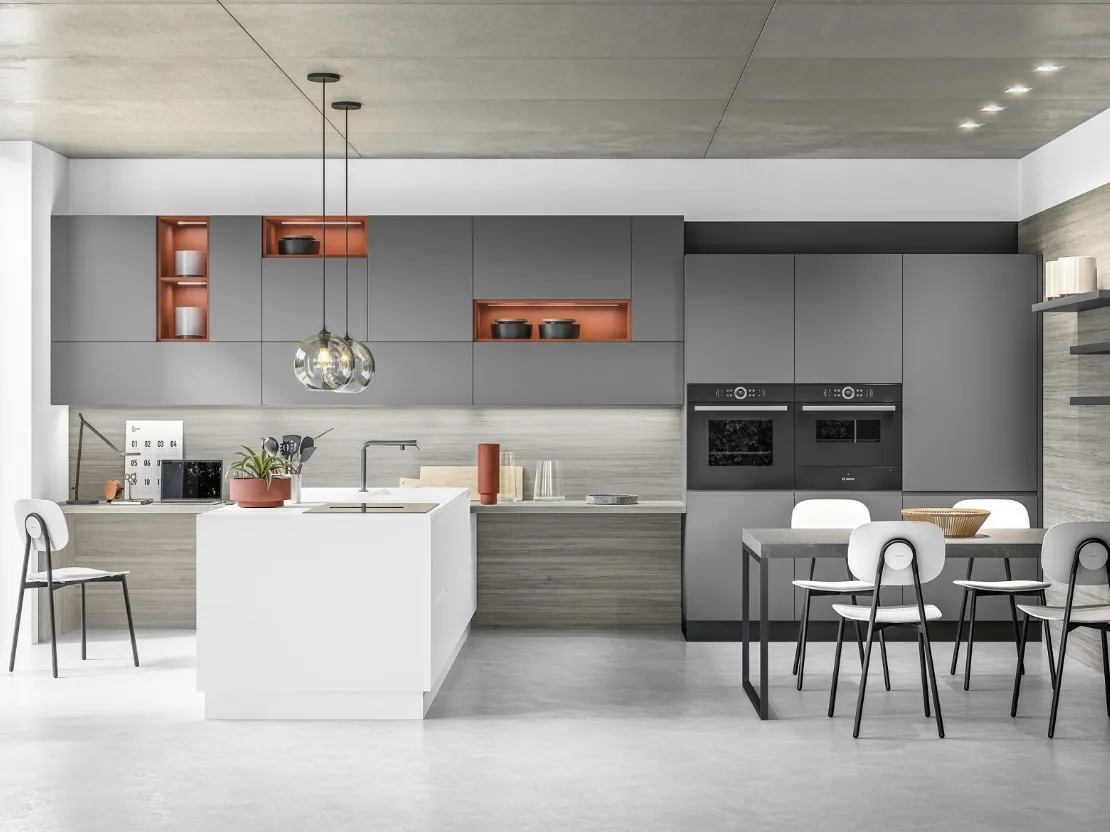 Cucina Moderna con penisola J22 001 di Ar-due