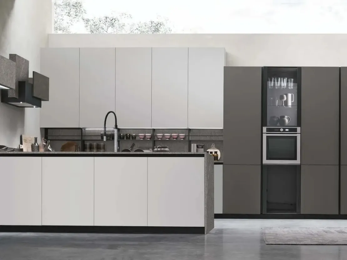 Cucina Moderna con penisola Metropolis di Stosa
