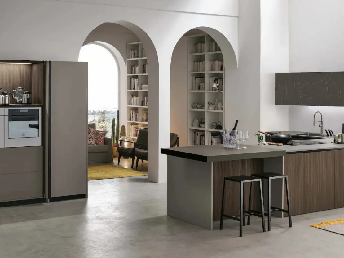 Cucina Moderna con penisola Metropolis di Stosa