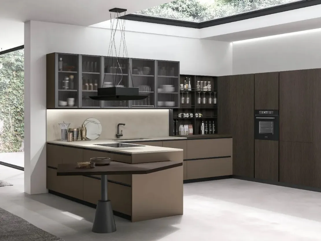 Cucina Moderna con penisola Metropolis di Stosa